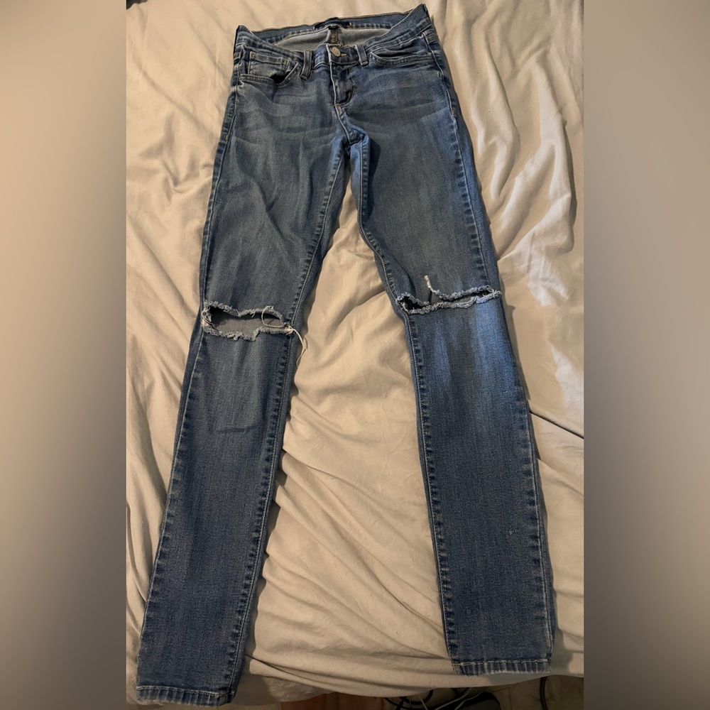 Flying Monkey Distressed Skinny Jeans
